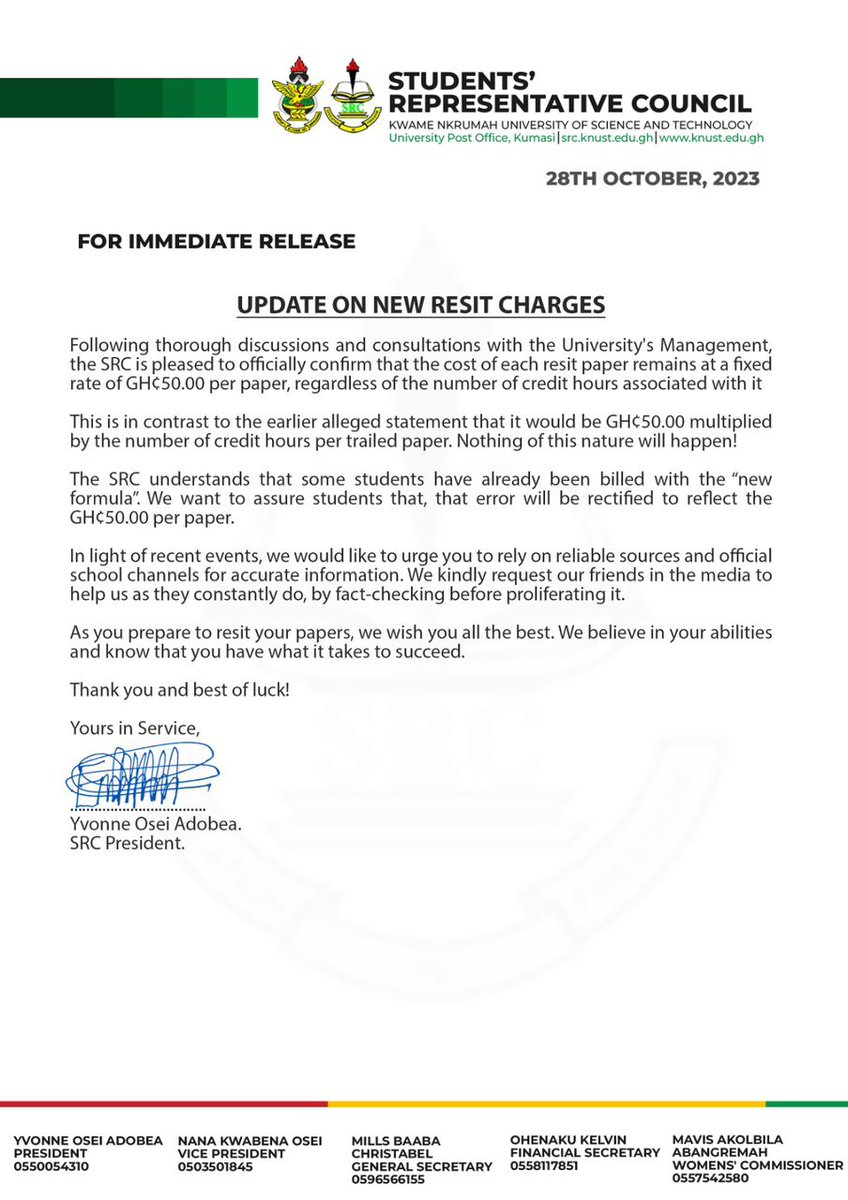 KNUST SRC. tweet media