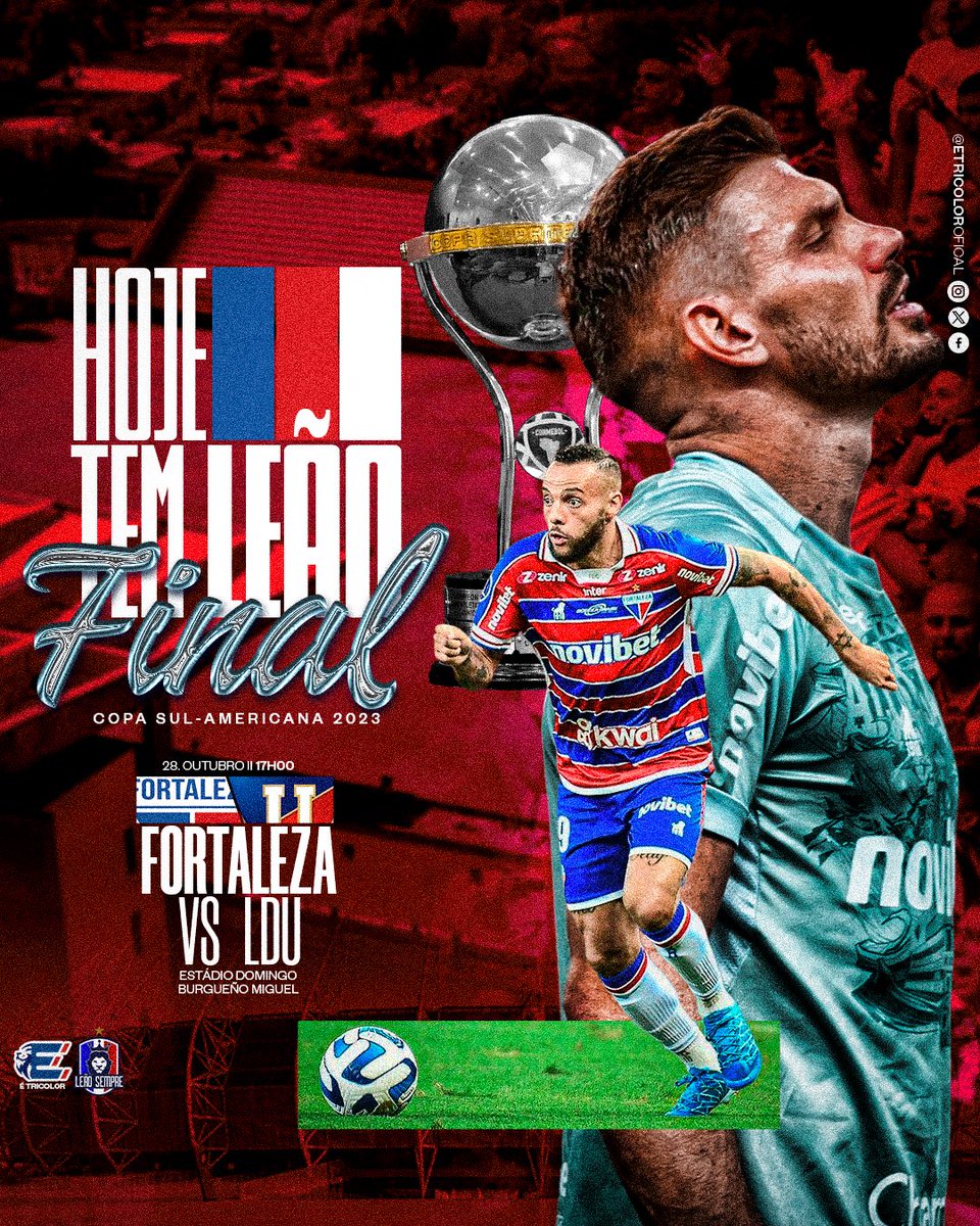 É HOJE, O JOGO MAIS IMPORTANTE DA HISTÓRIA DO LAION!

HOJE TEM LAION 🦁🇫🇷

🏆 FINAL - Copa Sul-americana 
🆚 LDU-Equ
⏰ 17:00
🏟 Domingo Burgueño Miguel, Uruguai.