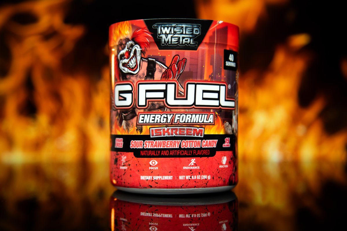 🧡 𝐑𝐓 + 𝐅𝐎𝐋𝐋𝐎𝐖 + 𝐂𝐎𝐌𝐌𝐄𝐍𝐓 "🤡" to win a #TwistedMetal x #GFUEL "𝐈𝐒𝐊𝐑𝐄𝐄𝐌" Tub! 2 winners picked on Monday bc that's what we dooooo! 

🛒 𝐆𝐄𝐓 𝐘𝐎𝐔𝐑𝐒 : GFUEL.ly/twisted-metal-x