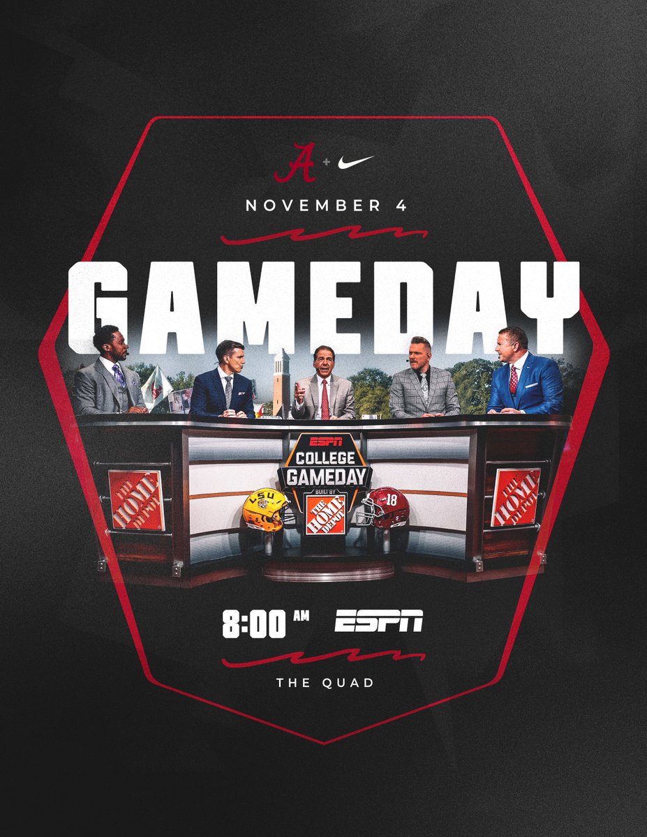 COLLEGE GAMEDAY IS HEADED TO TUSCALOOSA!! 🏟️🐘🅰️ #RollTide