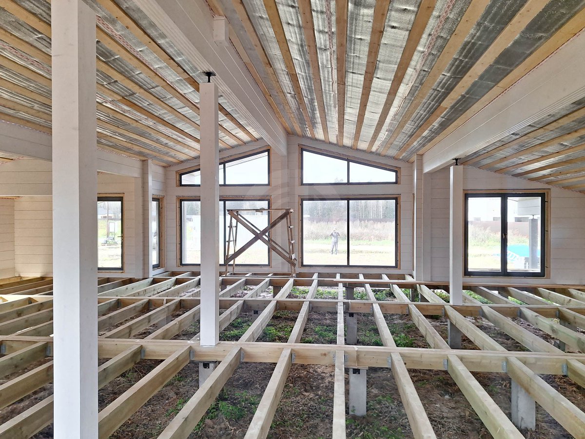 goldenlogru's tweet image. Результат покраски внутренних стен маслом OSMO. Дом по проекту &quot;Эдинбург&quot;.
В большинстве случаев, мы используем светлые тона, чтобы уйти от излишней &quot;деревянности&quot; интерьере.

#покраскадома #маслоOSMO #OSMO #маслаOSMO #качественнаяпокраска #тонированиедерева #маслодлядерева