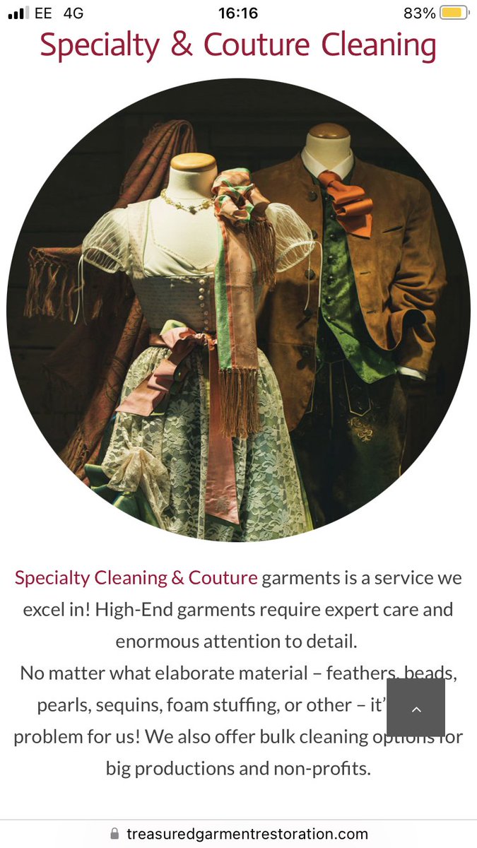 @SeasideFerry @kateStrasdin @DressHistorians Apart from costume museums there are companies that specialise in vintage garment restoration, i found a few via google …