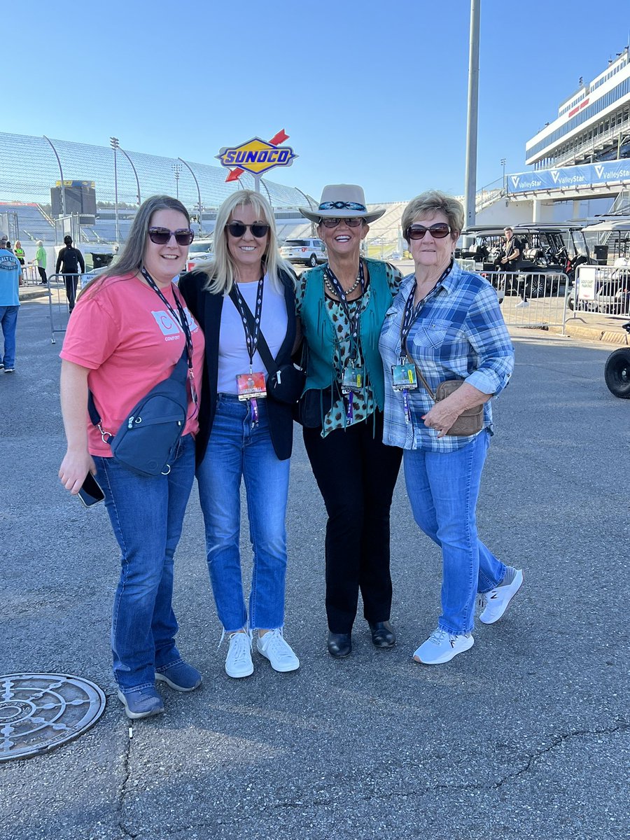 Our #BJFHAward finalists Molly, Jennifer, Darla and Sandy have joined us this weekend at @MartinsvilleSwy! Follow along on social and don’t forget to vote today at NASCARfoundation.org