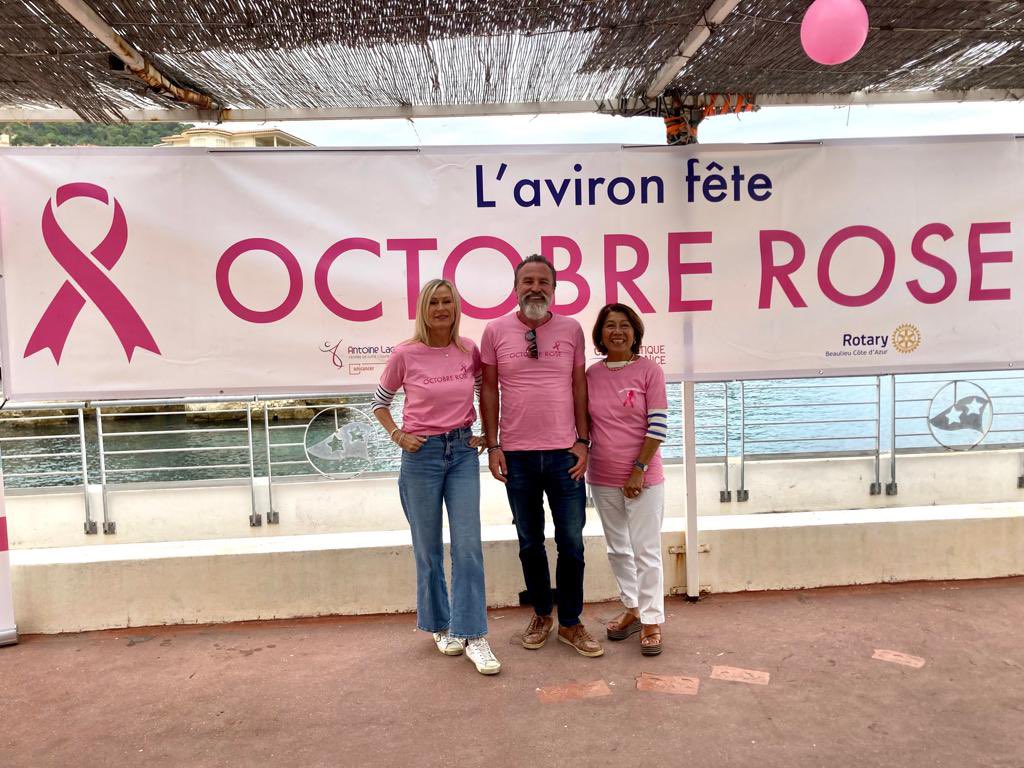 Rotarybeaulieu's tweet photo. #Octobrerose se termine. Cette année à nouveau, notre club a participé en permettant à des femmes atteintes de cancer du sein, traitées à @Lacassagne_Nice de faire des sorties aviron.

Un joli partenariat tripartite avec également le club nautique de Nice. https://t.co/ysulrOaTQO
