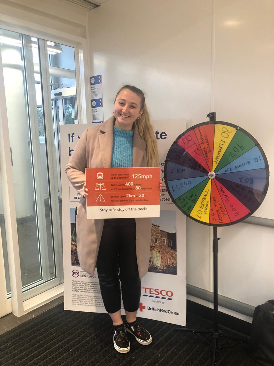 Bolloltd's tweet image. We are here at Tesco Superstore in Ebbw Vale!  Spreading awareness of the dangers on the railway tracks! Come and learn some helpful information…every little helps! 🛒🚂
@Tesco @NetworkRailWAL @tfwrail @BTPCardiff_NWP       #DidntSeeItComing #RailSafety #IAmTrainSafe