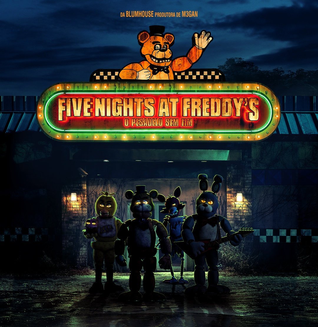 Geekversez on X: 'Five Nights at Freddy's: O Pesadelo Sem Fim' ultrapassou  'Super Mario Bros.: O Filme' e conquistou o título de maior dia de estreia  da história para uma adaptação de