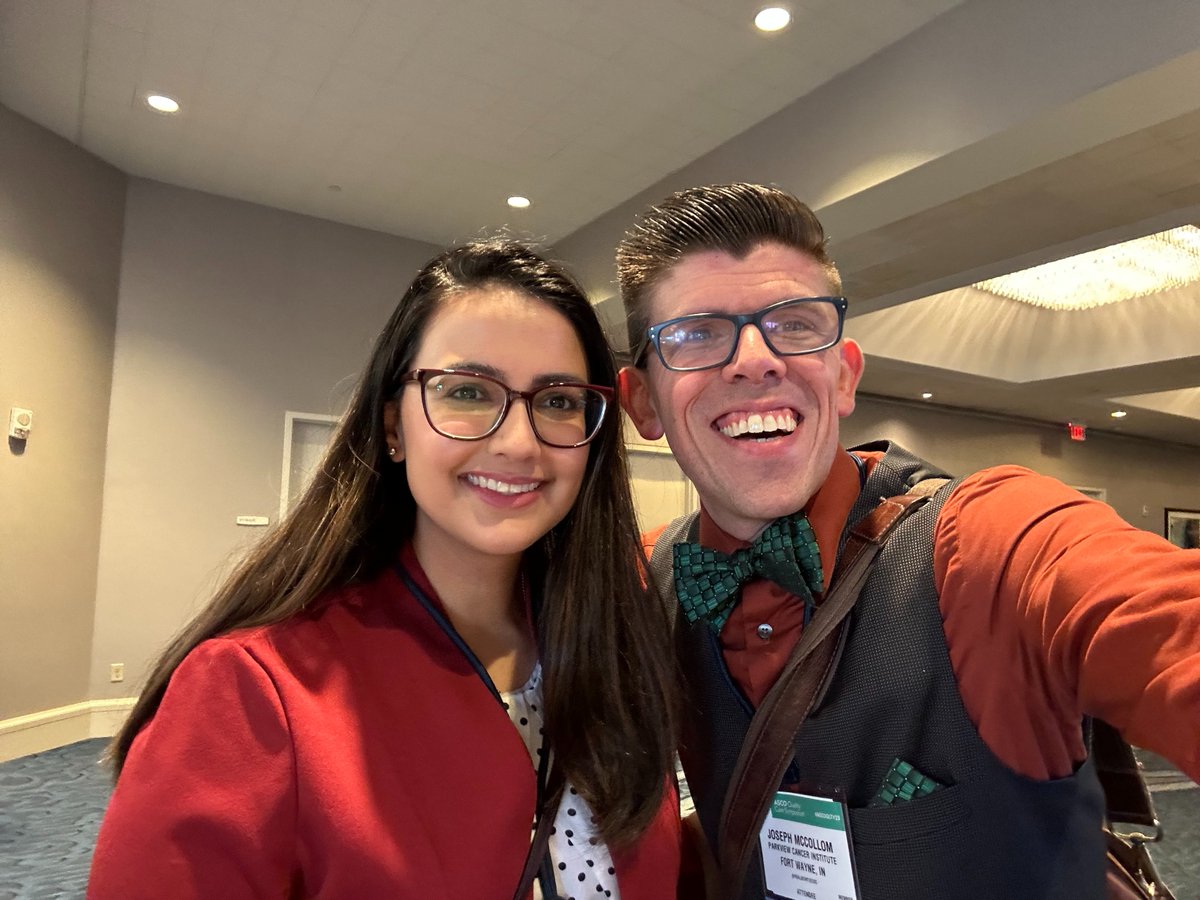 An honor to share breakfast with Dr @NatashaDhawanMD and @guptaarjun90. Amazing journeying alongside from #Cincinnati to #supponc19 to hearing your work in W. #Michigan Please check out her amazing poster (H7) featuring work alongside @gabe_a_brooks #ASCOQLTY23 #SuppOncSelfie📸