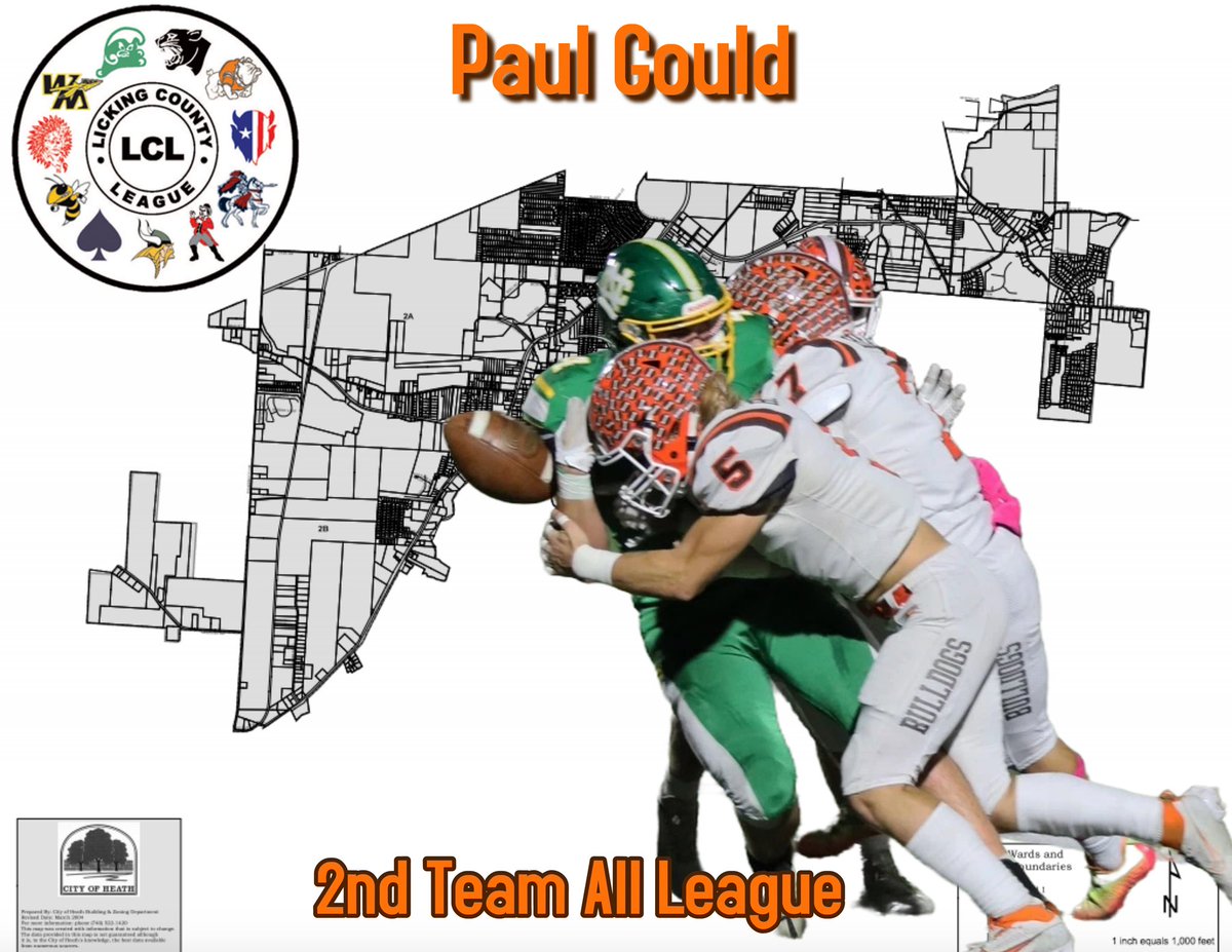 HEATHHSFOOTBALL's tweet photo. Congratulations Reece, Paul, Conner and Kaden on being named 2nd Team All LCL. Special congratulations to Reece on being named the John H. McConnell Award Winner. #itsagreatdaytobeabulldog #FOURward https://t.co/Fy1uh0Thzh