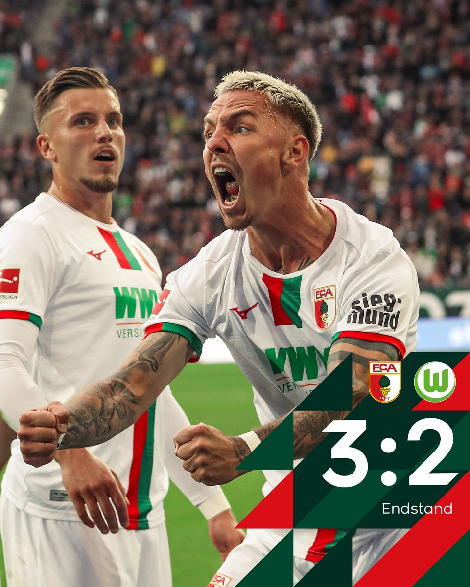 Heimsieg, HEIMSIEG, H-E-I-M-S-I-E-G!!! 😍😍😍 #FCAWOB 

#ManOfTheMatch wählen und Trikot gewinnen: fca07.com/LP_MOTM