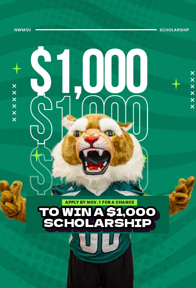 It’s not too late!! There is still time to get in an application and be entered to win an additional scholarship! There is no fee and no essays!! @NWMOSTATE #nwmostate #application #collegeapp #scholarship #applynow #freeapp