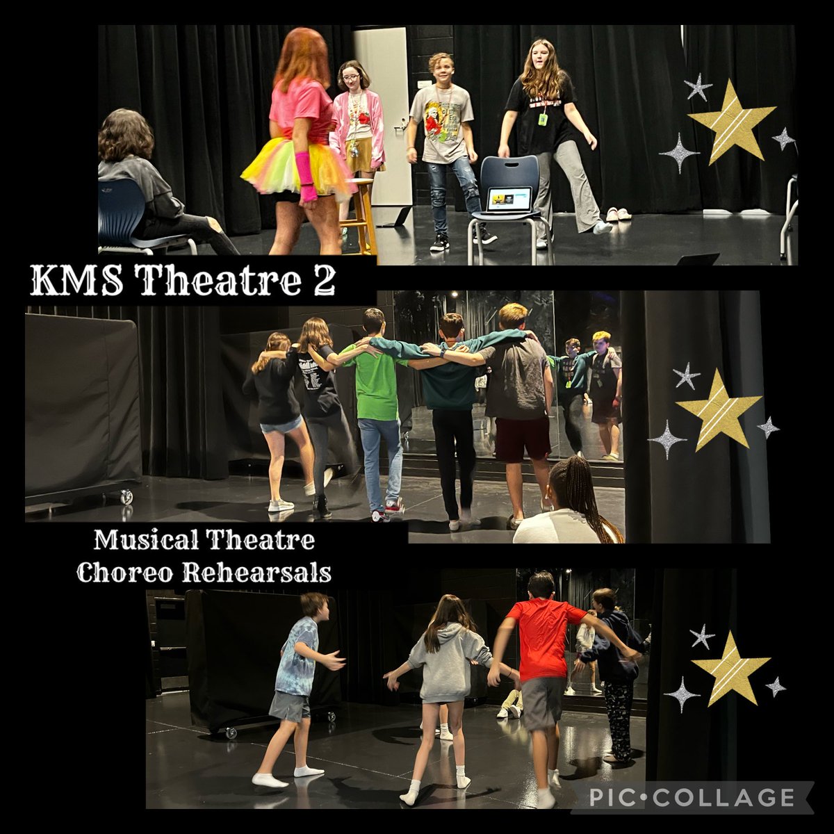 KingwoodMSDrama's tweet photo. #KMSTheatre2 has been makinโ moves in our #MusicalTheatre #Choreography unit this week! ๐ผ#studentleddesign #ensemblework #KMSCougarPride #KMSFineArts https://t.co/kZiw57Ighk