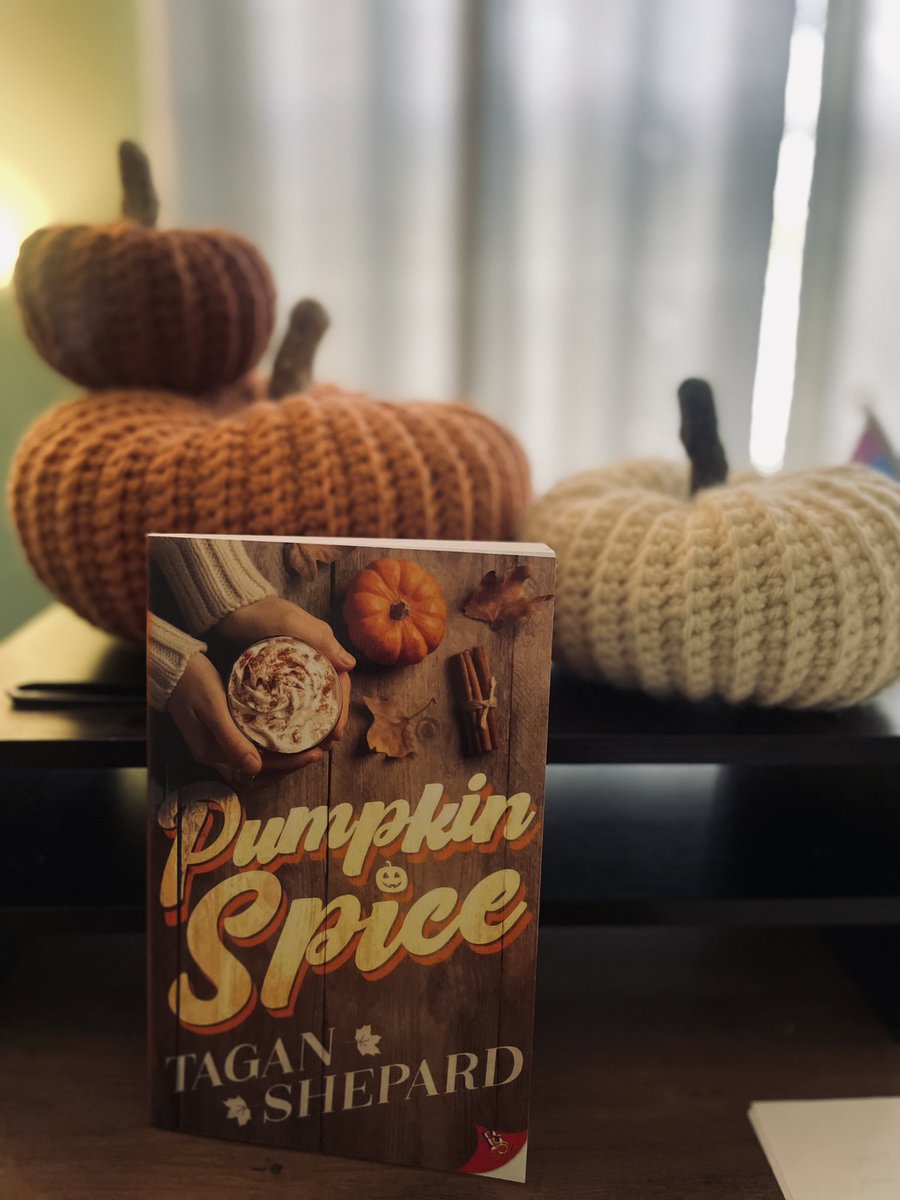 It’s nearly the end of Pumpkin Spice Season (May it come again swiftly)- So it’s time for a giveaway!! Comment below with your fave Halloween Candy for a chance to win a signed copy of Pumpkin Spice and one of these cute pumpkins crocheted by The Wife! More details below: