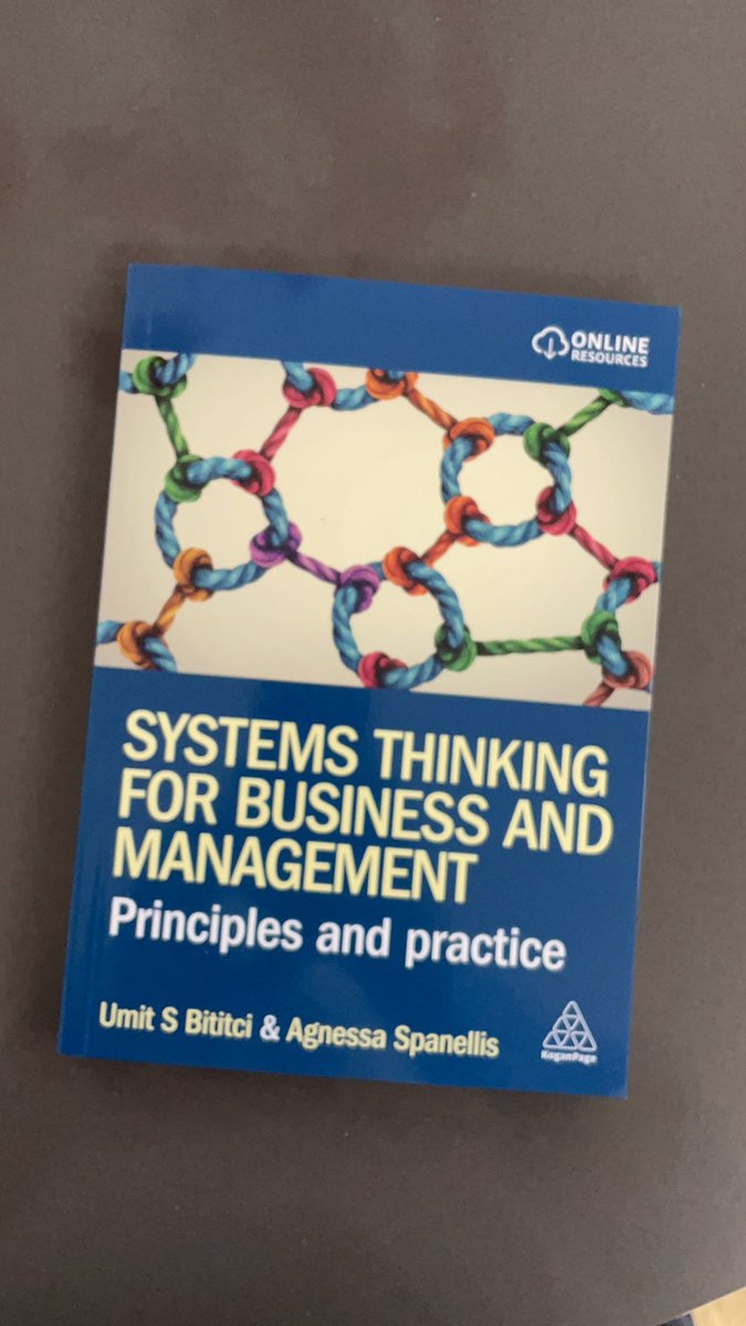 UmitBititci's tweet photo. Happy to see my new book, with colleague @AgnessaSpanelli, finally in print. The book is about understanding and applying systems thinking in business and management. Having developed and taught the the subject for nearly 20 years, we eventually got around to writing the book! https://t.co/BPCHqeUNL3