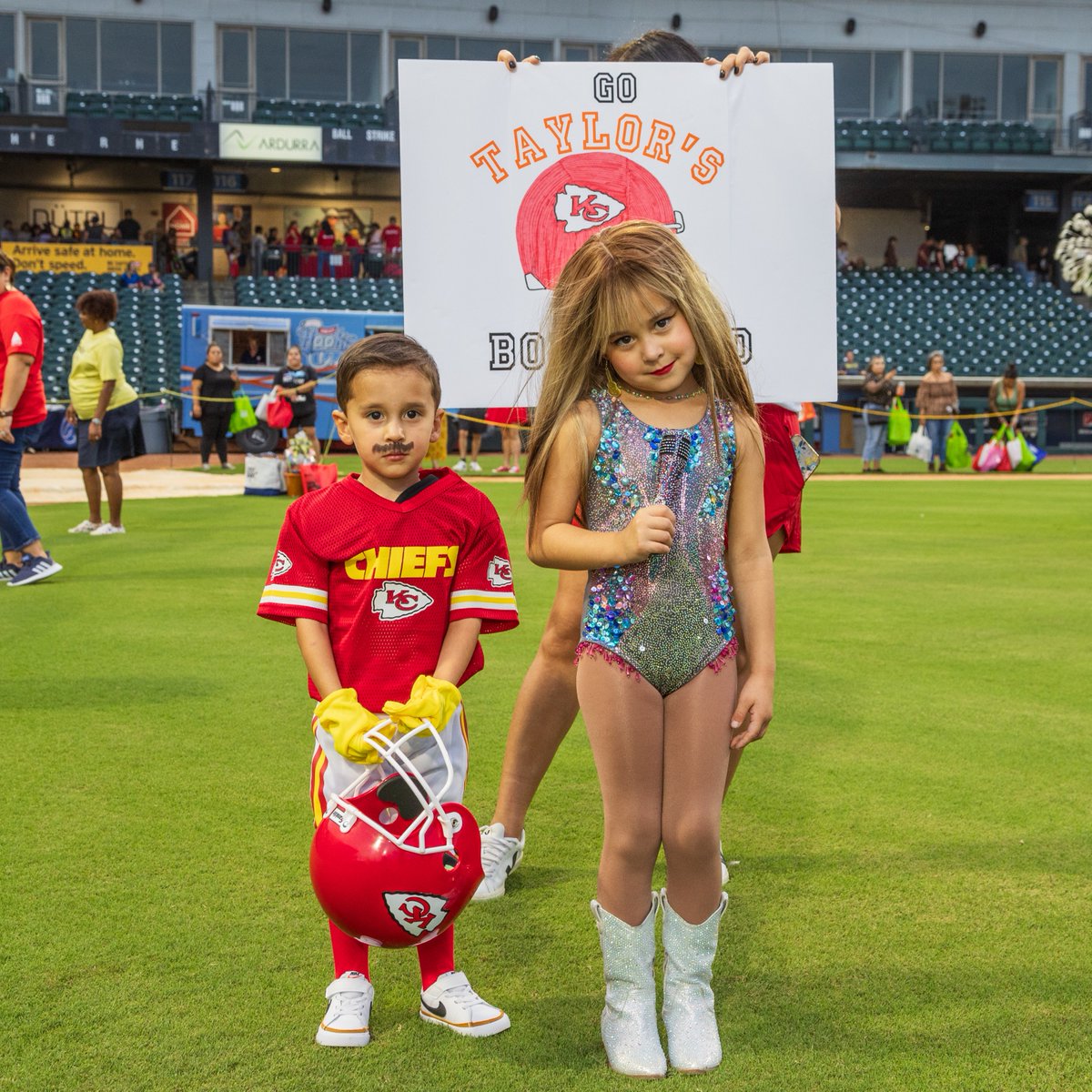 Taylor and Travis spotted at Whataburger Field earlier this week, per sources.