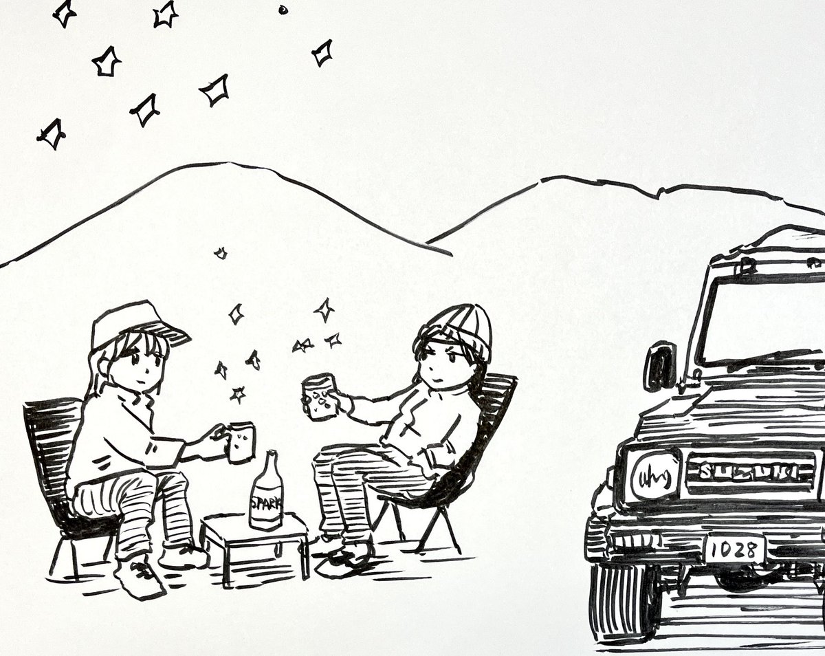 #inktober2023 #呉竹14号 #jimny DAY28:sparkle