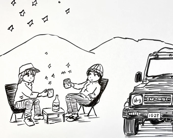 #inktober2023 #呉竹14号 #jimny 