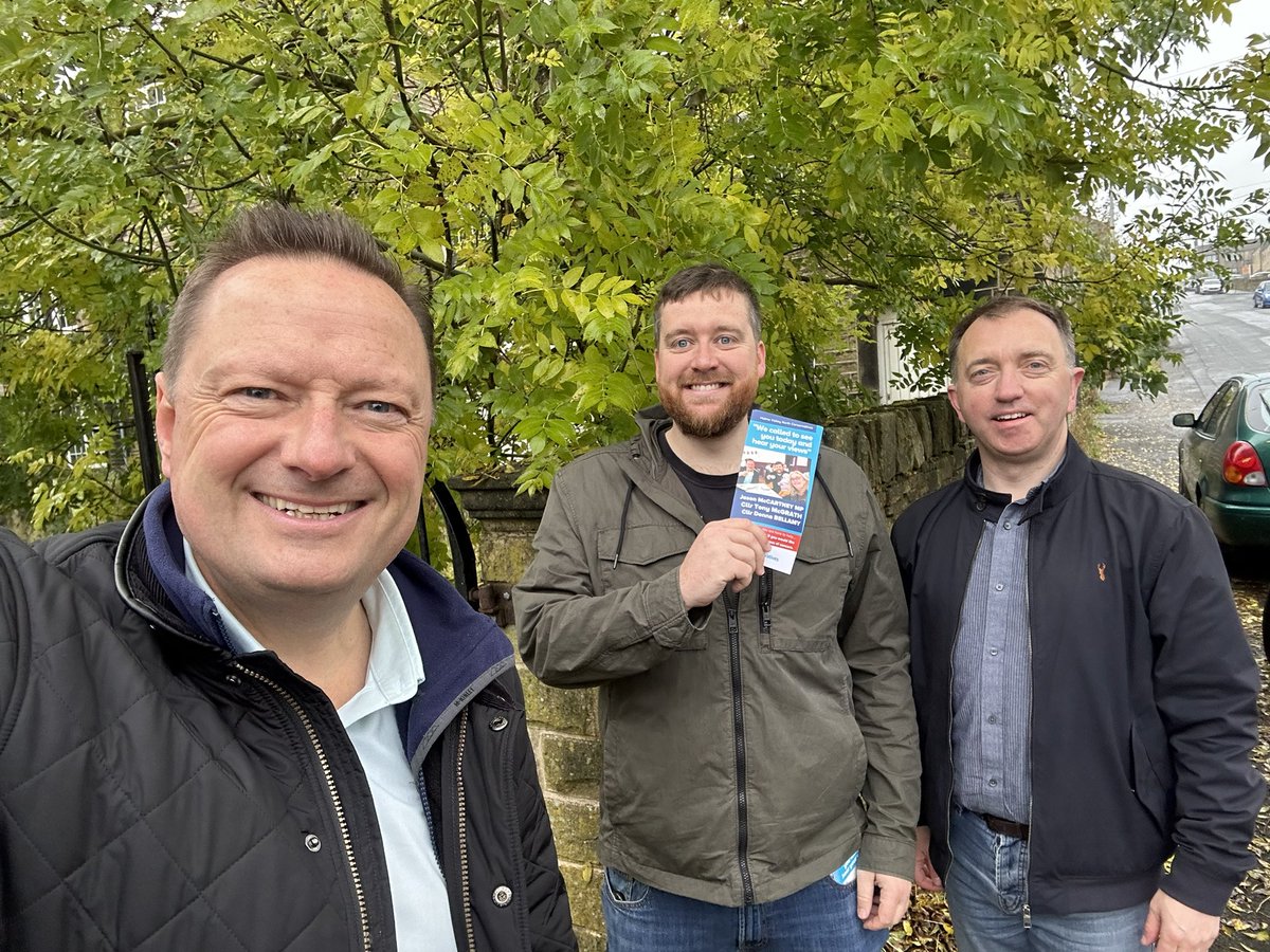 JasonMcCartney's tweet image. Marvellous morning in #Meltham with hard working local Cllr Tony McGrath - lots of folk fed up with the shambolic Labour run Kirklees council &amp;amp; lots of support for our campaign to Split Kirklees to help get better local leadership @ColneValleyCons