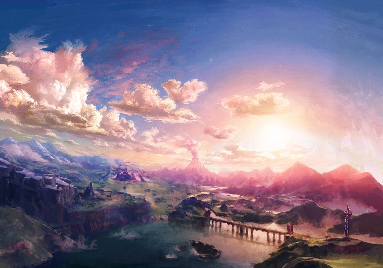 Canvas print The Legend of Zelda: Breath of The Wild - Sunset