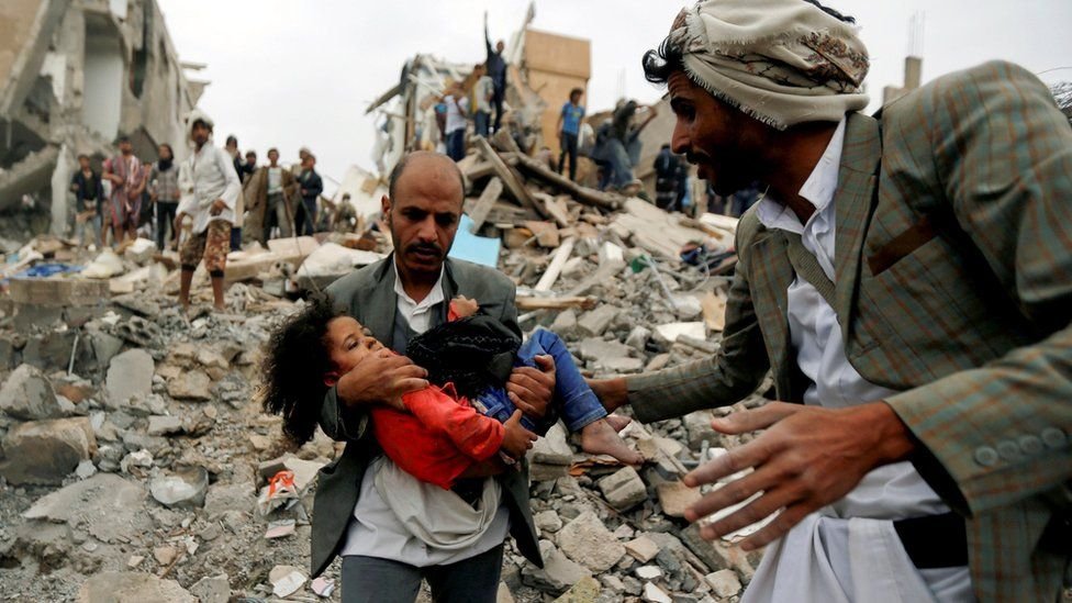 TheHarrisSultan's tweet photo. The fact that Muslims didn't make a peep over the slaughter of 150,000 Yemeni Muslims (25 times more casualties than the current Israel-Palestine conflict), shows you that it has less to do with "lives" and more to do with the religious claim of "my donkey flew from here". 

Or is it okay for our fellow Muslim country to slaughter our fellow Muslims but Jews can't defend themselves?
