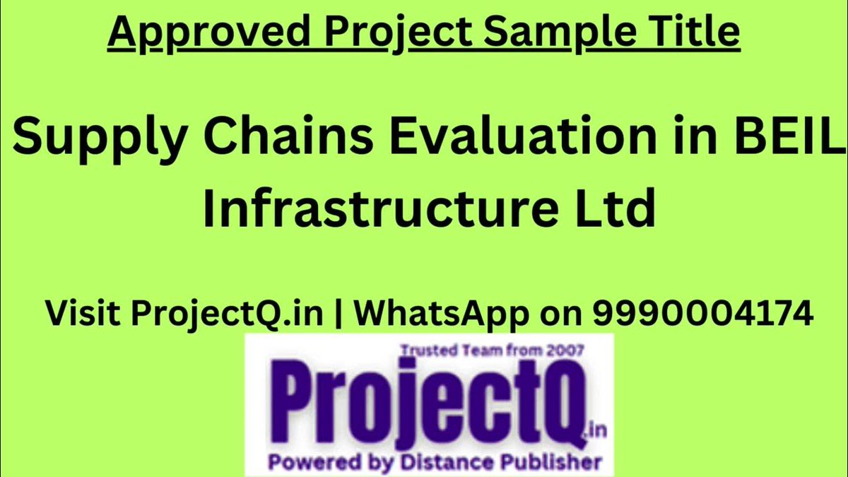 distpub's tweet photo. https://t.co/2NEWskUXty 
Download Project Sample PDF of "Supply Chains Evaluation in BEIL Infrastructure Ltd" 
#mbaproject #scmproject #projecthelp #thesishelp https://t.co/ByKu4XyCoT