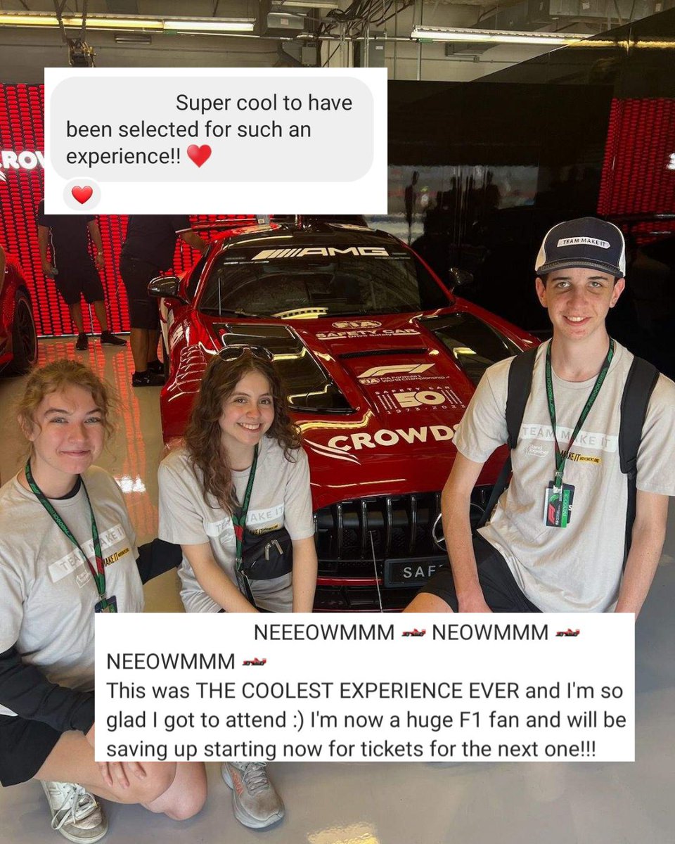 MakeItMovement's tweet photo. Awesome feedback from an awesome group! Looks like @fia earned some new fans, and perhaps future team members! #formula1 #manufacturingmonth #makeitmovement https://t.co/R1xlMEm6d6