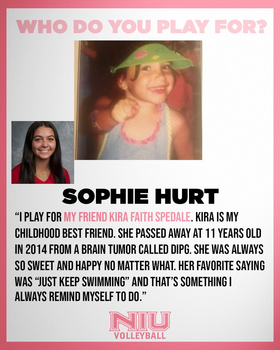 In honor of our Pink Game today, we would like to share with you this week who we play for. Ella Mihachevich plays for her Nana Judy, and Sophie Hurt plays for her friend Kira.  

#onamission