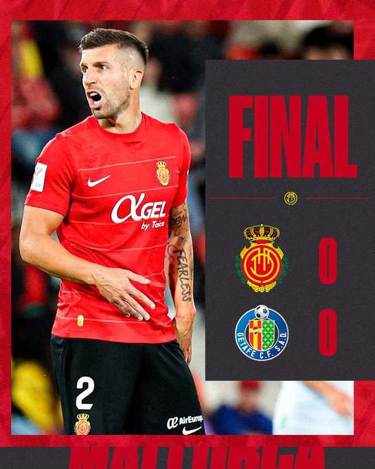 🚨 Sin goles terminó el partido entre Mallorca y Getafe 🚨