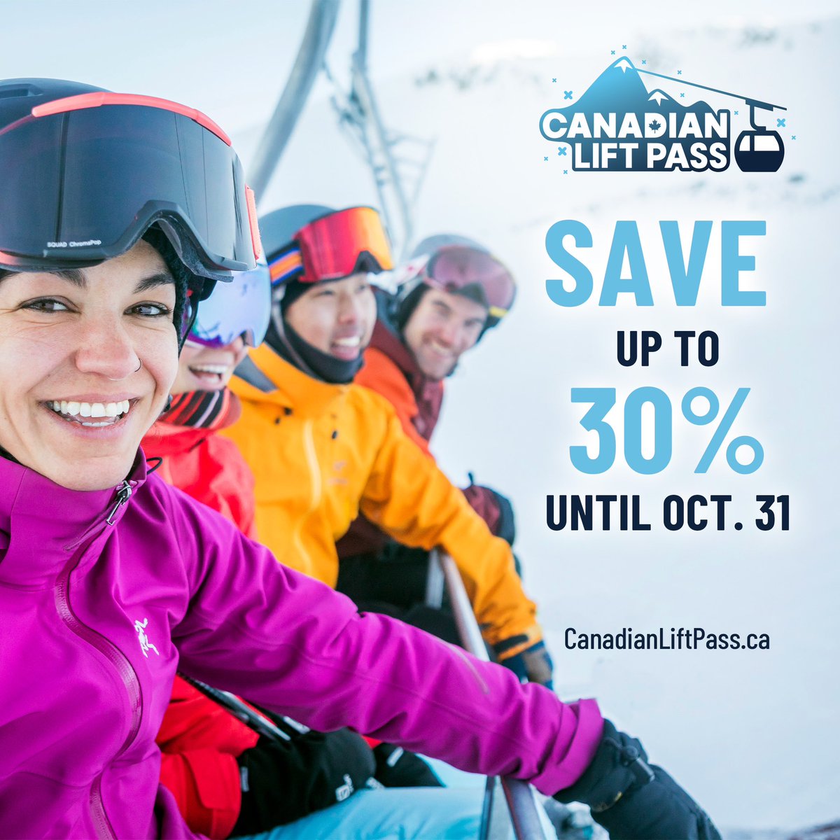 CdnSkiCouncil's tweet image. Get on the slopes with family or friends and save BIG!

Our Canadian Lift Passes are shareable and valid at ski hills across Canada. Save 30% or more on 5-packs of lift tickets until October 31st!

canadianliftpass.ca