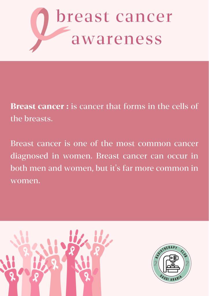 RTC_sa2022's tweet photo. Breast cancer is one of the most common cancer diagnosed in women.

#BreastCancerAwarenesMonth https://t.co/ltqdlc3kVK