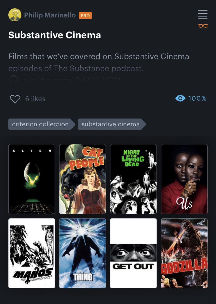 thesubstancepod's tweet photo. Great idea! These are the #SubstantiveCinema films we’ve covered that are marked “Horror” on @letterboxd
Shoutout @dodgyboffin @LarsenOnFilm @eugthedad @SteakboyB @proboothcast https://t.co/SnGiqnXdPy