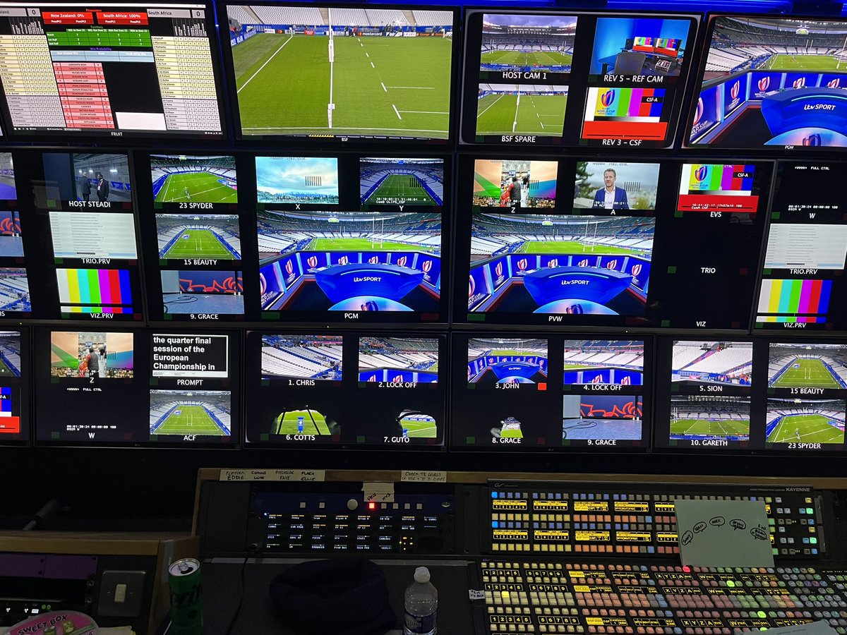 RWC Final itv 19.00.
Been an incredible 8 weeks working with brilliant talent,crews ,studios, outside broadcast providers. An amazing team effort. Thanks to all#itvsport