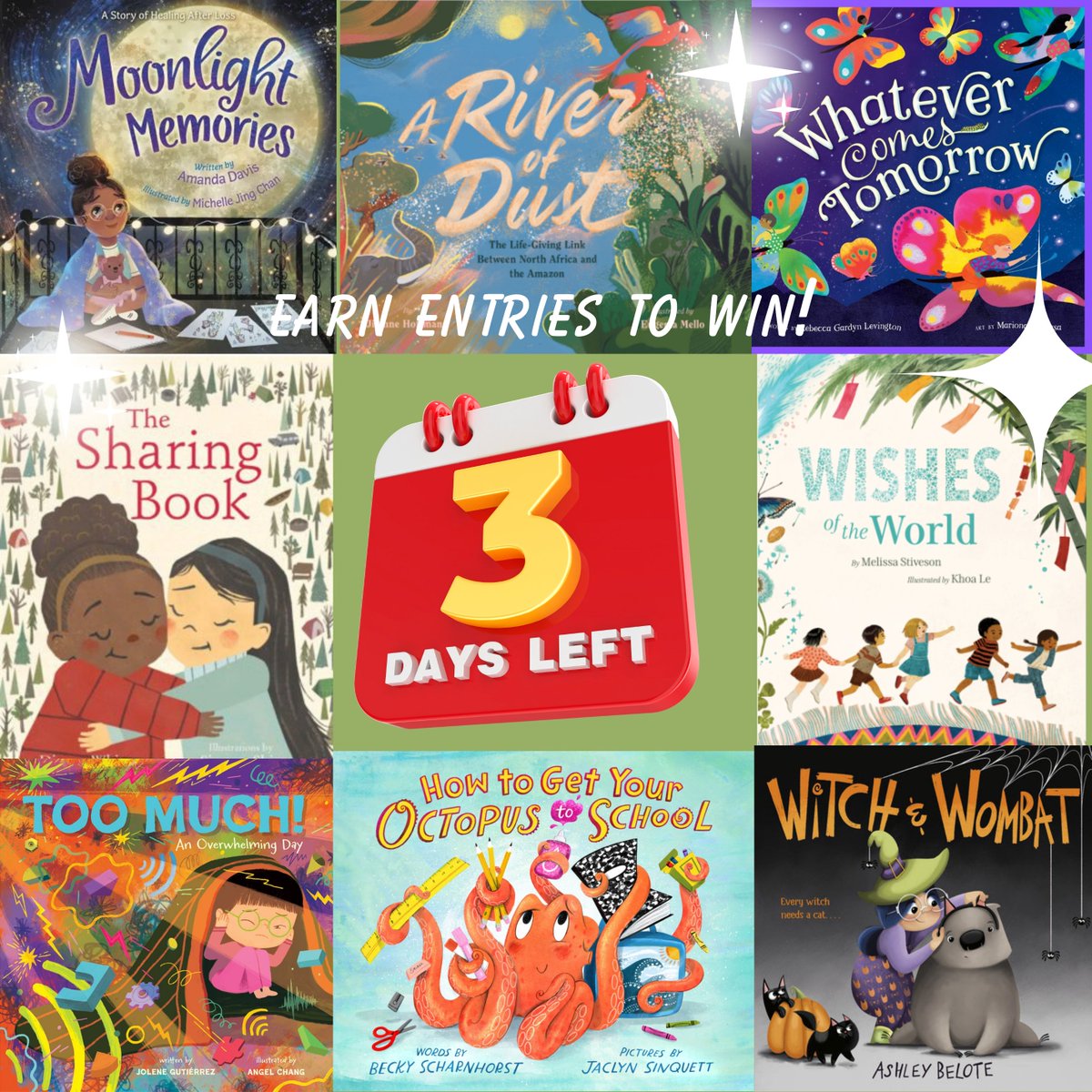 3 Days left to earn entries for #7DaysofBooks
Share and Visit skwenger.com/blog to comment on the different posts!
#LoveBooks <a href="/amandadavisart/">🎨 Amanda Davis: Preorder SOMETIMES STORMY!</a> <a href="/Jill_SF/">Jilanne Hoffmann</a> <a href="/writerjolene/">📚 Jolene Gutiérrez--writer & librarian 📚</a> <a href="/diannewrites/">Dianne White</a> <a href="/DStiveson/">Melissa Stiveson (Wishes of the World)</a> <a href="/AshleyBelote1/">Ashley Belote</a> <a href="/beckyscharn/">Becky Scharnhorst</a> <a href="/WriterRebeccaGL/">Rebecca Gardyn Levington</a>