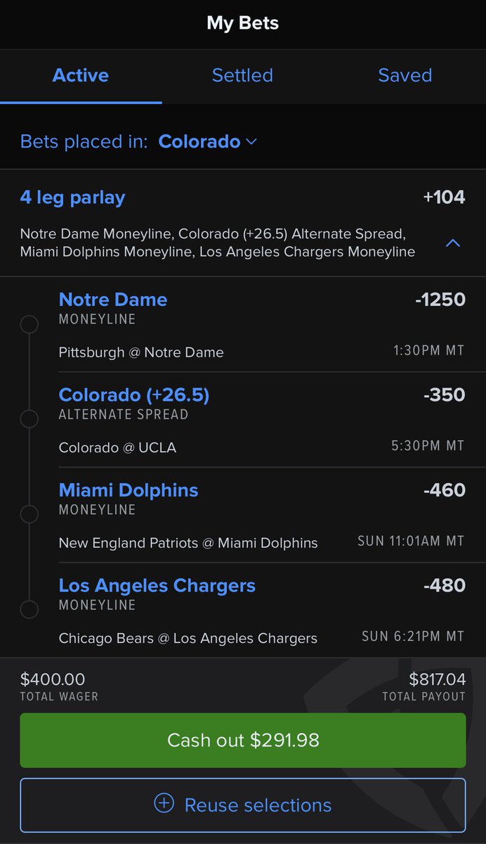 BizzBoysBets's tweet photo. DAY 4/5 of the $50 to $1,600 ladder challenge 🪜🪜🪜🪜

$400 to $800 this weekend! LFG🚀 https://t.co/9c2catNCsM