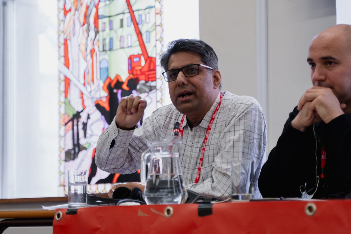 AiwuInd's tweet photo. @dharmendraind speaking in the #MakeAmazonPay global summit about @AiwaInd workers struggle and victories @uniapro @adriandurtschi @nickrudikoff @ProgIntl @RajendraAcharey @CHoffmanUNI @WhatIsAHovig https://t.co/qLZi1OmgOD