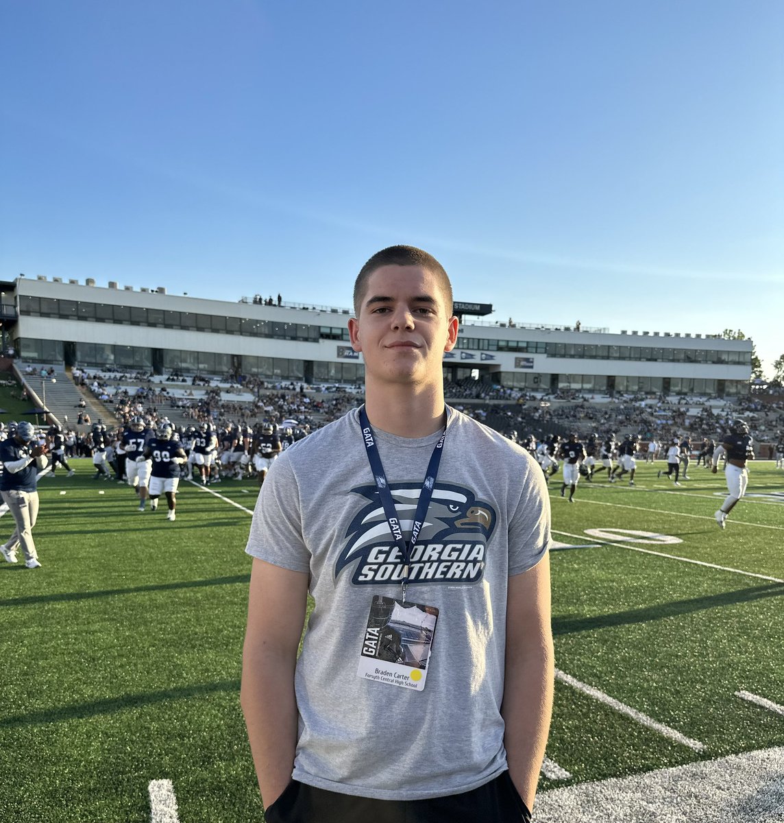 After a great conversation with coach Woods I am very excited to have received an offer to play football at Georgia Southern <a href="/Uncommon_Coach/">Chad Pickett</a> <a href="/CoachSchmidt66/">Andrew Schmidt</a> <a href="/CoachHearn1/">Coach Hearn</a> <a href="/Bulldogs_FB/">Forsyth Central Football & Recruiting</a> <a href="/GSAthletics_FB/">Georgia Southern Football</a> <a href="/ForsythCentAD/">FCHS_AD</a>