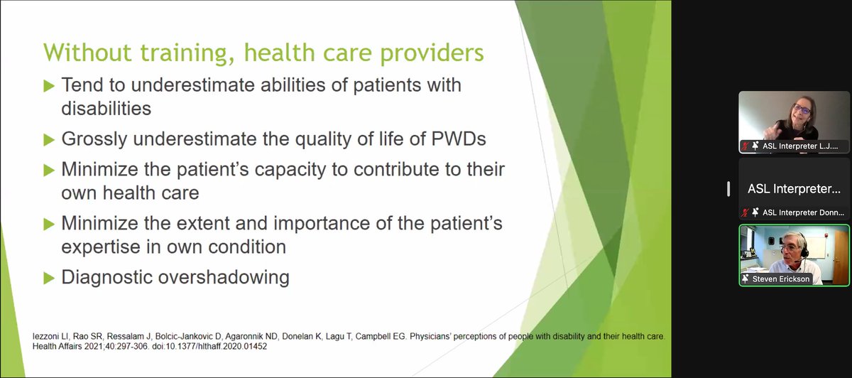 A great talk by <a href="/UMichPharmacy/">U-M College of Pharmacy</a>'s Dr. Steven Erickson, PharmD this morning at the virtual <a href="/dac_med/">Disability Advocacy Coalition in Medicine</a> conference! He covered a lot of ground including the need for increased #MedEd training on #Disability awareness. A great call to action!