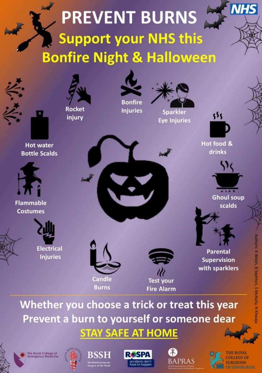 Remember to take extra care if you’re celebrating Halloween or dressing up this weekend. Stay away from naked flames 🔥 

#staysafe #beburnsaware #burnsprevention