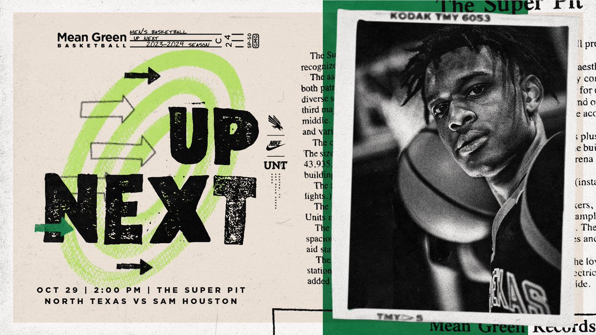 UNT Basketball (@meangreenmbb) on Twitter photo One last tune up before it counts for real.
<a href="/Compete4Cause/">Compete 4 Cause Classic</a> Exhibition Double Header
📆 Sunday
🆚 Sam Houston
⏰ 2PM
📍 Super Pit
🎟️northtex.as/3ES12rI
#GMG One last tune up before it counts for real.
<a href="/Compete4Cause/">Compete 4 Cause Classic</a> Exhibition Double Header
📆 Sunday
🆚 Sam Houston
⏰ 2PM
📍 Super Pit
🎟️northtex.as/3ES12rI
#GMG