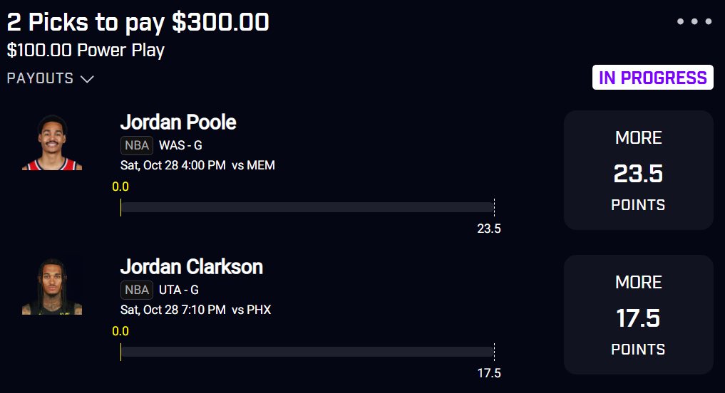 OCTOBER 28🌟
FREE PRIZEPICKS NBA 2-MAN🔒

WEVE CASHED OUR LAST 2 FREE PICKS FOR PRIZEPICKS💰

JOIN THE DISCORD FOR MORE⬇️
discord.gg/exclusiveanaly…

#GamblingTwitter #PrizePicks #Sportsbetting #Parlay #FreePicks #PlayerProps #PrizePicksToday #SportsbettingPicks #MLBPicks #GamblingX