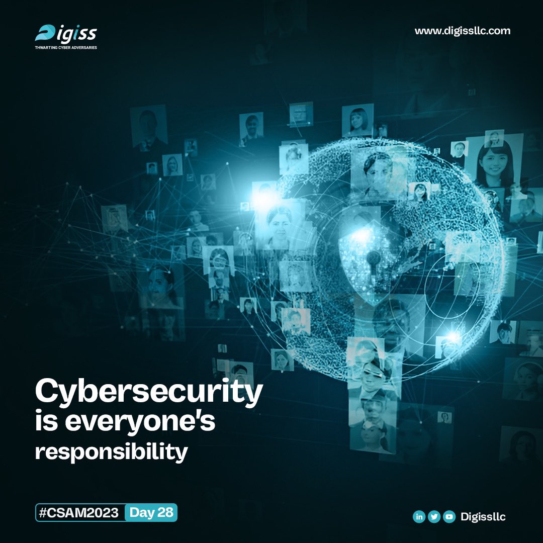 Digissllc's tweet image. Cybersecurity is not just for IT professionals. It&apos;s everyone&apos;s responsibility to protect their personal information and devices.
Here are some ways YOU can contribute to cybersecurity: 
🧵
#CSAM23