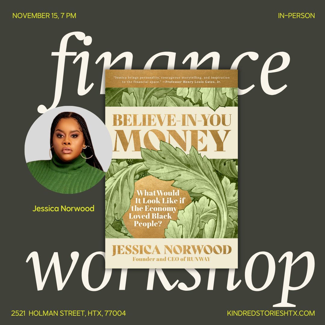 It's the perfect time to take a look at your money, honeys! Join us for an empowering money workshop with an emphasis on entrepreneurship from CEO of RUNWAY (@runway.family) and author of Believe-In-You Money, Jessica Norwood (@jessicanorwood)! There is a huge racial wealth g