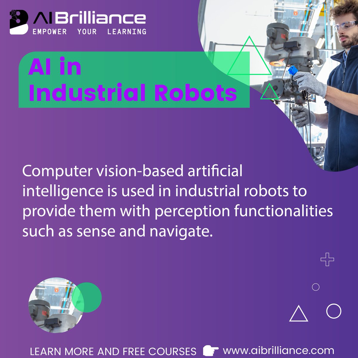 AIBrilliance1's tweet image. Revolutionizing Industries with AI 🤖🏭 From precision manufacturing to smart logistics, artificial intelligence is reshaping the future of industrial robots. 🌟 #AIInRobotics #Industry40 #SmartManufacturing #RoboticAutomation #TechAdvancements #AIandRobotics #IndustrialAI