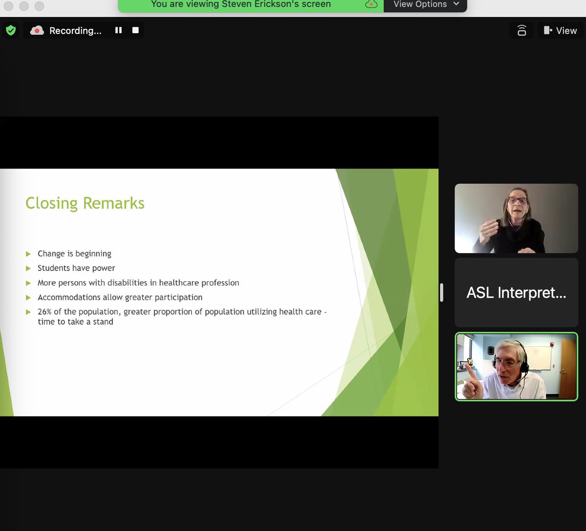 3rd annual conference is underway!
Thank you Dr. Steven Erickson for a great talk on the importance of cultural awareness to combat ableism in healthcare and treatment for person with disabilities!