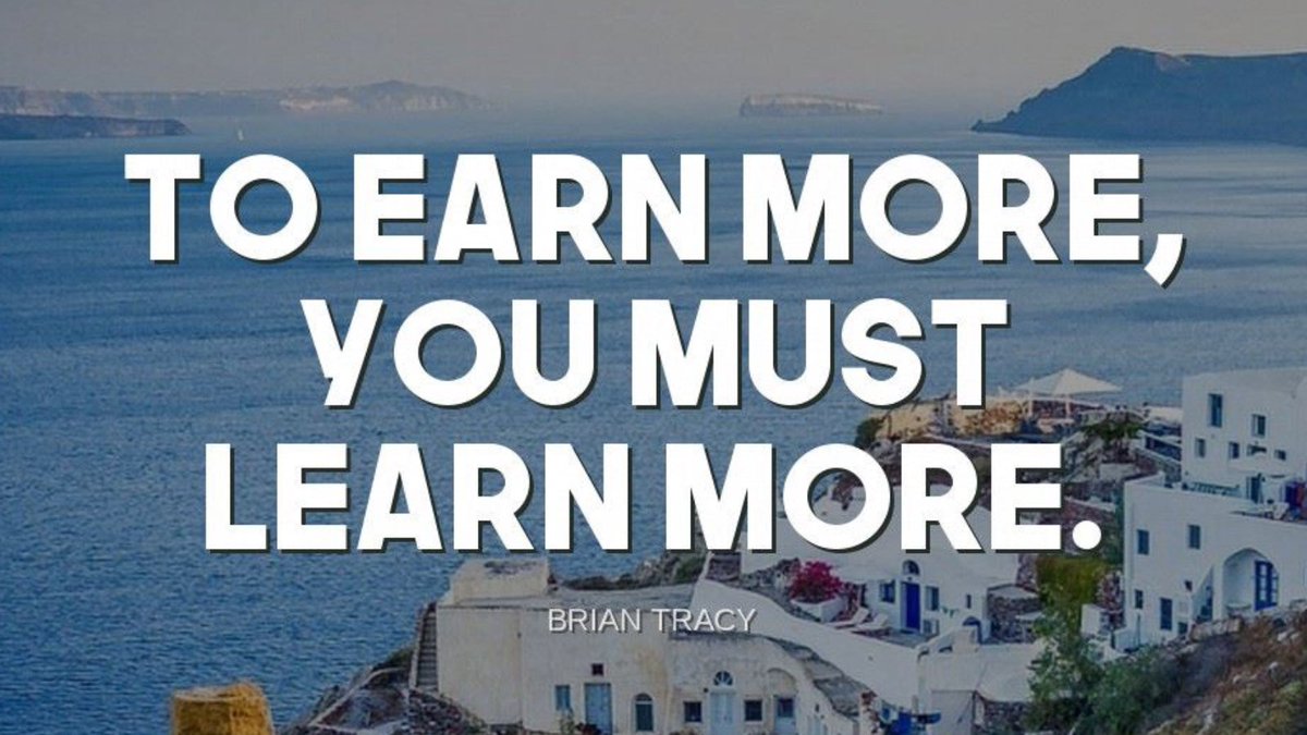 TheZigZiglar's tweet image. "To earn more, you must learn more."-Brian Tracy