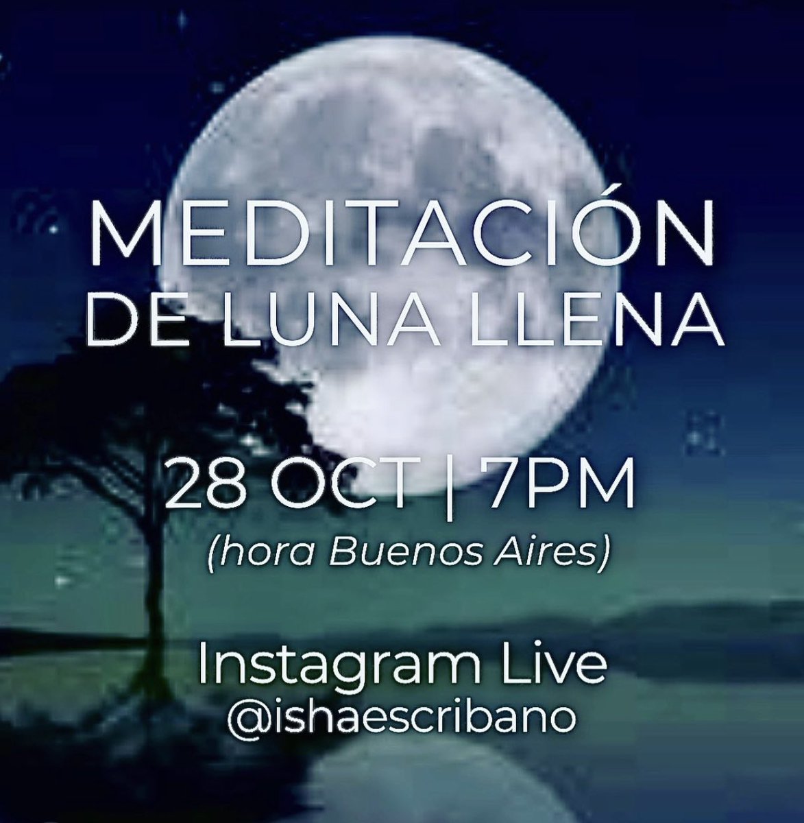 ishaescribano's tweet photo. 🌕Deja tu “OM” debajo👇🏼si te sumas a la Meditación de Luna Llena de hoy🧘🏽🧘🏽‍♂️🧘🏼‍♀️🧘🏼✨

🗓️28/10 | 7pm (hora Buenos Aires)
📍Instagram Live @ishaescribano 

¡Nos vemos!🧘🏽
Isha✨

#fullmoon #lunallena #meditation #meditacionguiada #paz #peace #silence #lasalidaeshaciaadentro https://t.co/FxApdaZQv8