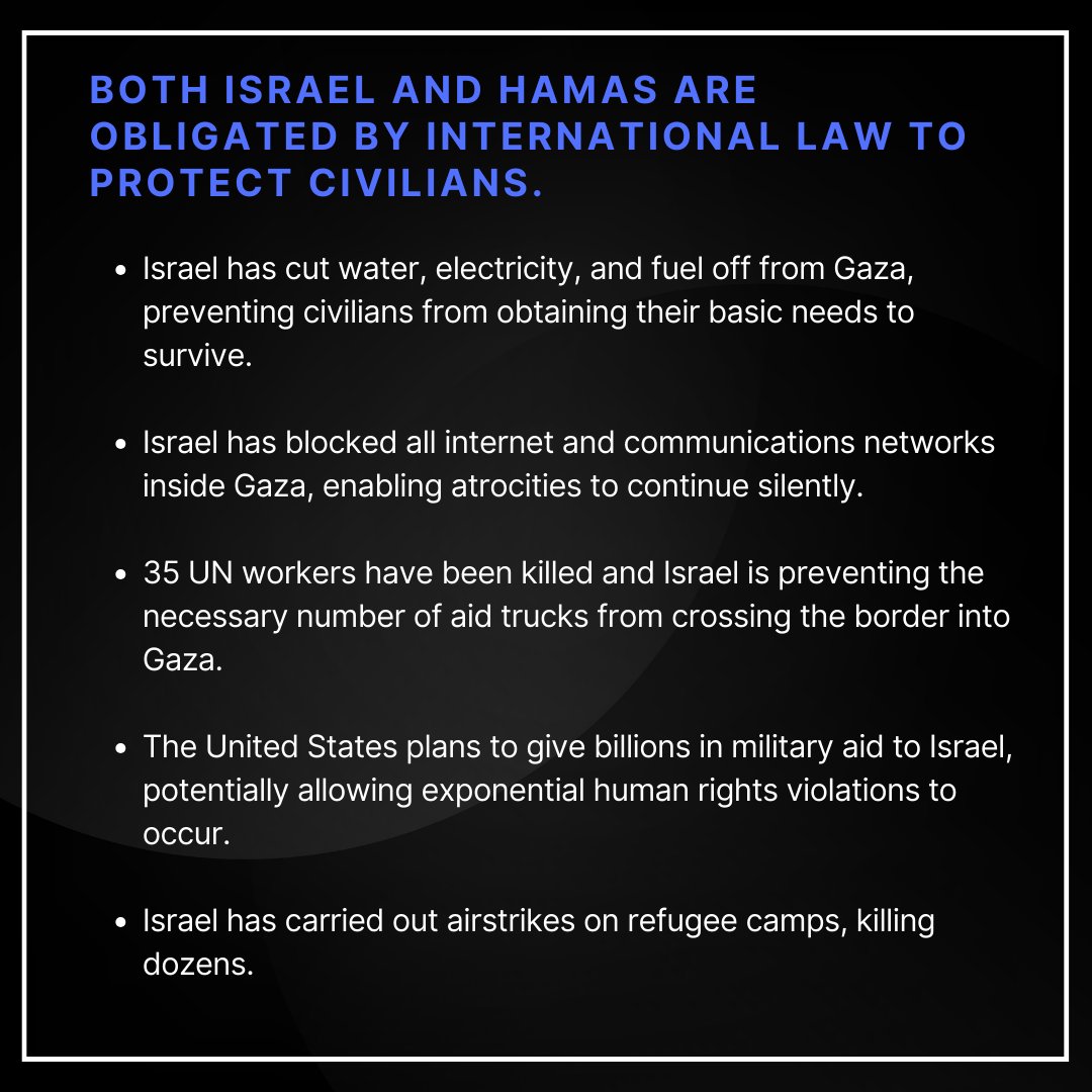 genocide_watch's tweet photo. The war in #Gaza rages on - primarily impacting civilians. #Israel must allow enough humanitarian aid to enter Gaza, and restore the flow of water, electricity, and fuel. https://t.co/MD3fpHU5aQ