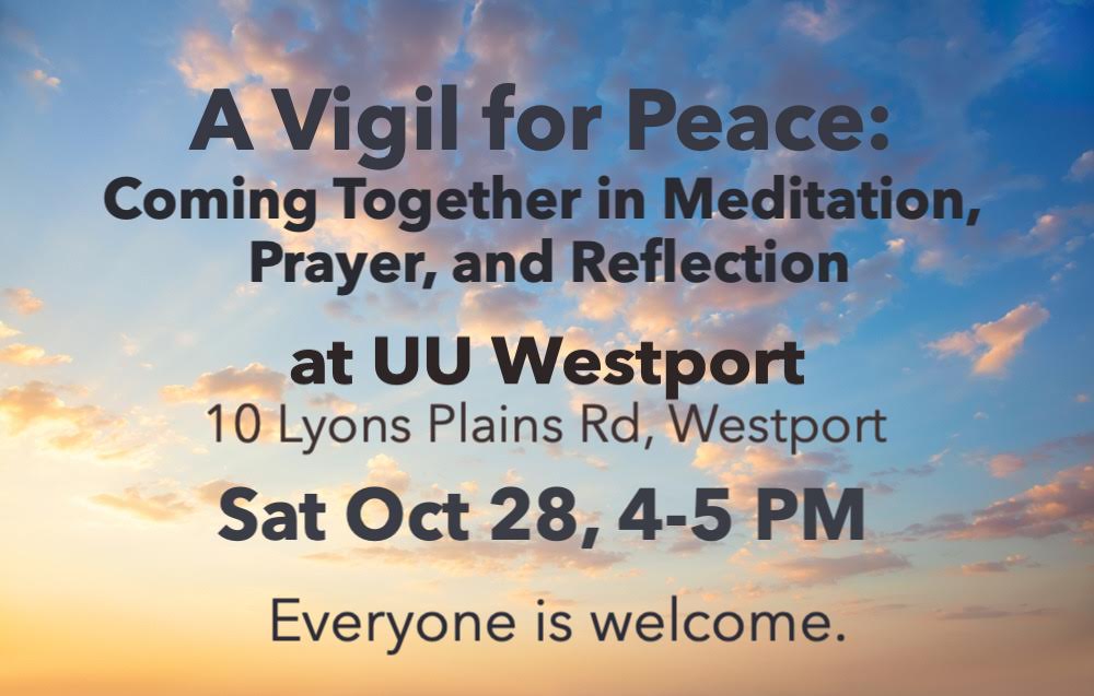 Vigil this afternoon. All of us from every faith tradition and religious affiliation are humans, struggling with so much these days. Join us in contemplation, and quiet, with gorgeous cello.  We come together in community. #westportct #westonct #wiltonct #norwalkct #fairfieldct