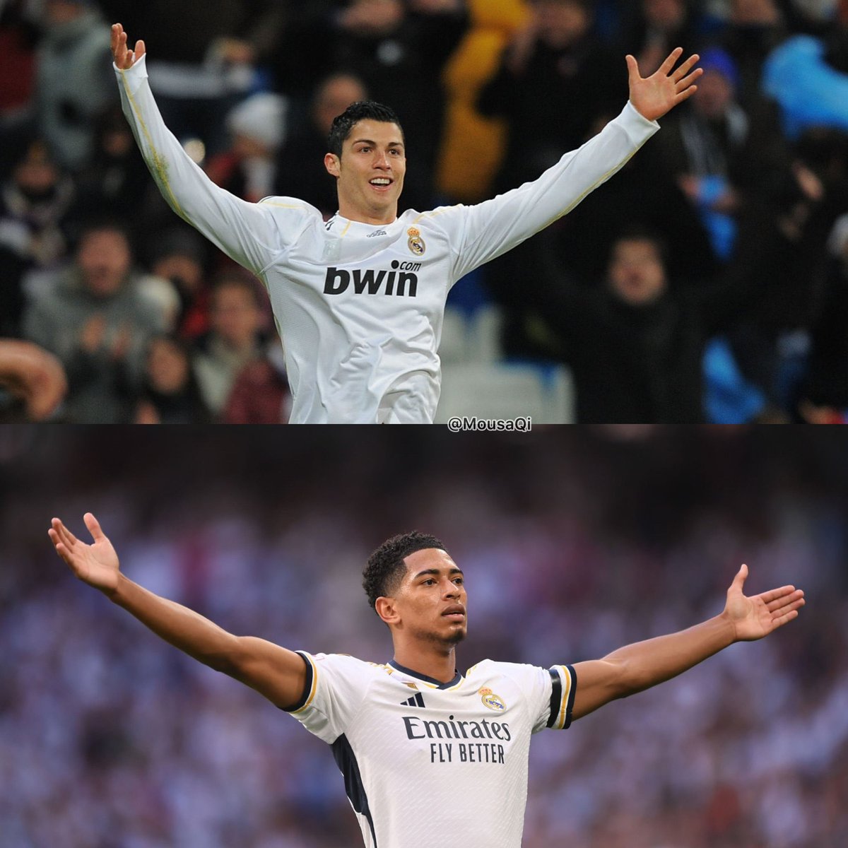 🚨🚨🚨🚨🚨🚨🚨🚨🚨

كريستيانو رونالدو في اول 13 مباراة مع ريال مدريد:

• 13 مباراة 
• 13 هدف 
• 2 اسيست 

————-

جود بيلينغهام في اول 13 مباراة مع ريال مدريد: 

• 13 مباراة 
• 13 هدف 
• 3 اسيست

<a href="/MousaQi/">موسى</a> 

😳😳😳😳😳😳😳😳😳😳