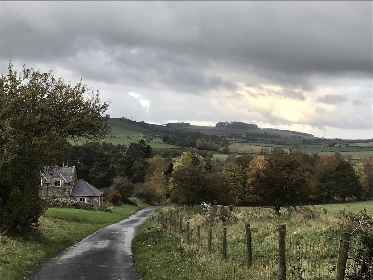 Thehenlady's tweet photo. Making the most of a dry day in the midst of rainy ones - no sun but glimpses of blue sky. Saw more flooding & overflowing streams than after Storm Babet #Kilham #ScottishBorders https://t.co/H4YHZNfH89