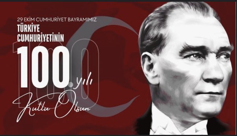 Yaşasın Cumhuriyet…
🇹🇷Ne mutlu türküm diyene 🇹🇷
#100yıl